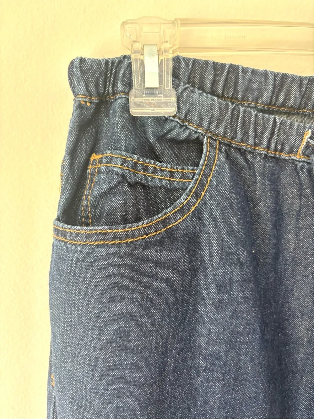 John Galt Dark Blue Gracie Drawstring Low Rise Baggy Jeans Relaxed Fit Wide Leg
